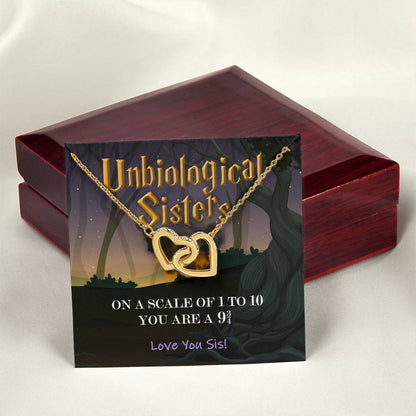 Unbiological Sisters - On A Scale - Necklace Interlocking Hearts Necklace