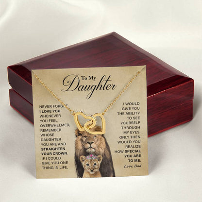 Daughter - How Special You Are To Me- Necklace Interlocking Hearts Necklace