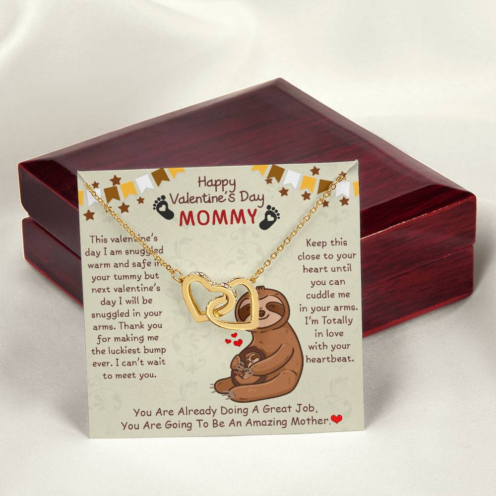 You Are Going To Be An Amazing Mother - Happy Valentine'S Day Mommy - Interlocking Heart Necklace Interlocking Hearts Necklace