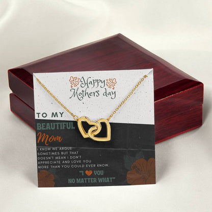 For Your Beautiful Mom On This Mother'S Day Interlocking Hearts Necklace