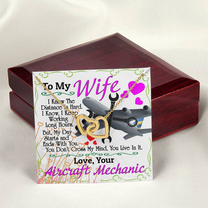 Aircraft Mechanic'S Wife - Interlocking Heart Necklace Interlocking Hearts Necklace