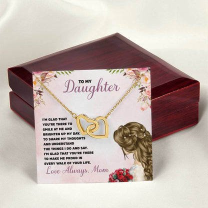 A Special Gift For Daughter Interlocking Hearts Necklace