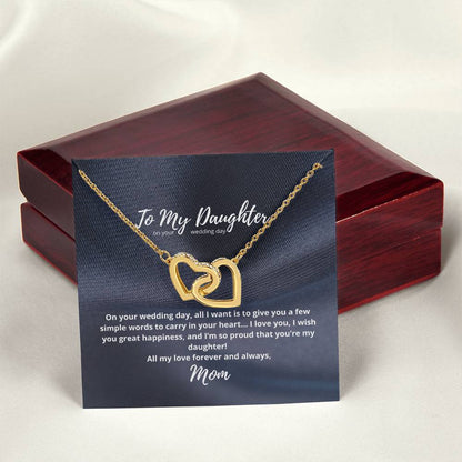 Gift For Daughter On Wedding Day From Mother - Interlocking Hearts Necklace