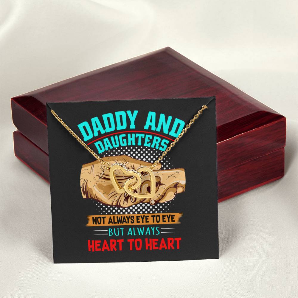 Daddy And Daughters Interlocking Hearts Necklace