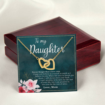 Daughter'S Gift - Never Forget That I Love You - Interlocking Hearts Interlocking Hearts Necklace