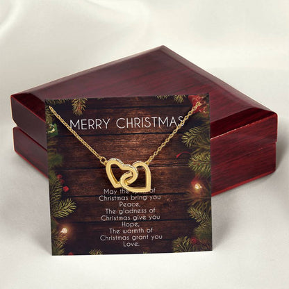 Everlasting Love Necklace Gift For Girlfriend Anniversary Gift For Wife Christmas Girlfriend Necklace Gf Gift From Boyfriend Interlocking Hearts Necklace