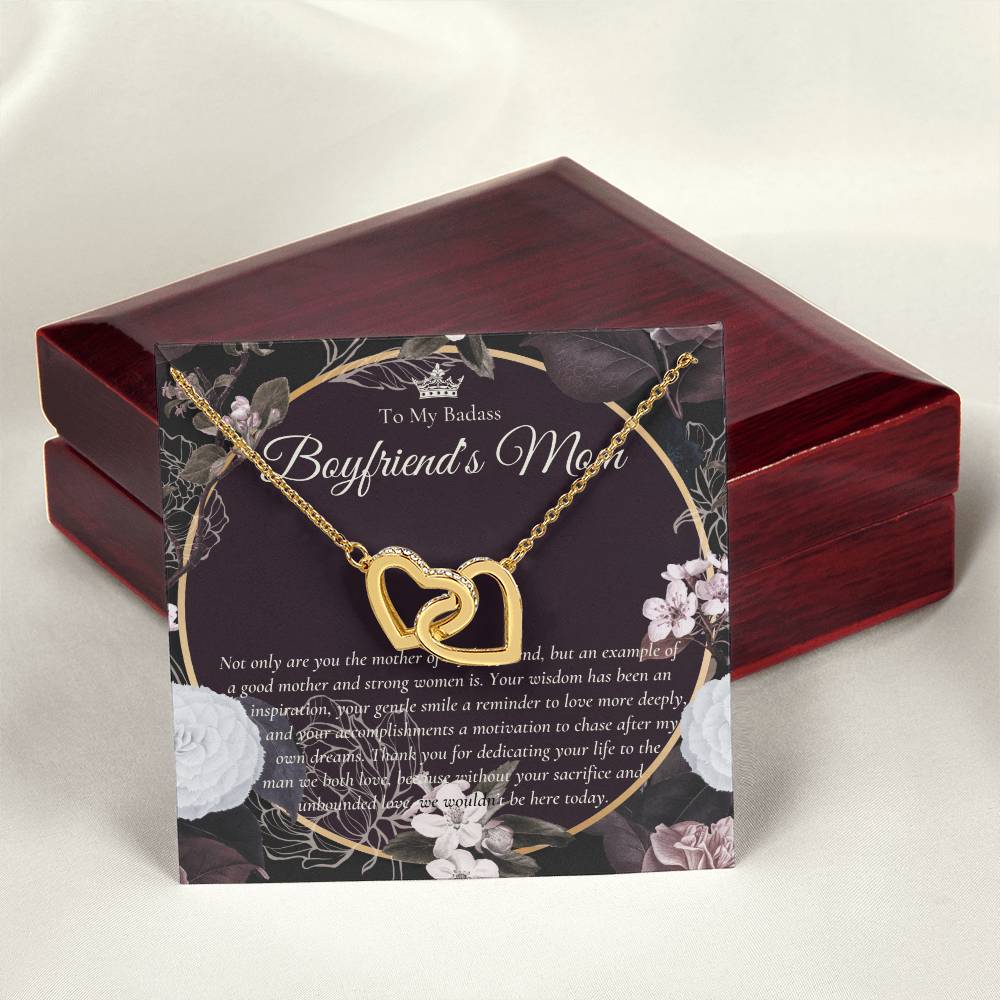 Gift For Boyfriend'S Mom Boyfriend'S Mom Necklace To My Boyfriend’S Mom Gift Mother’S Day Gift For Boyfriend'S Mom Interlocking Hearts Necklace