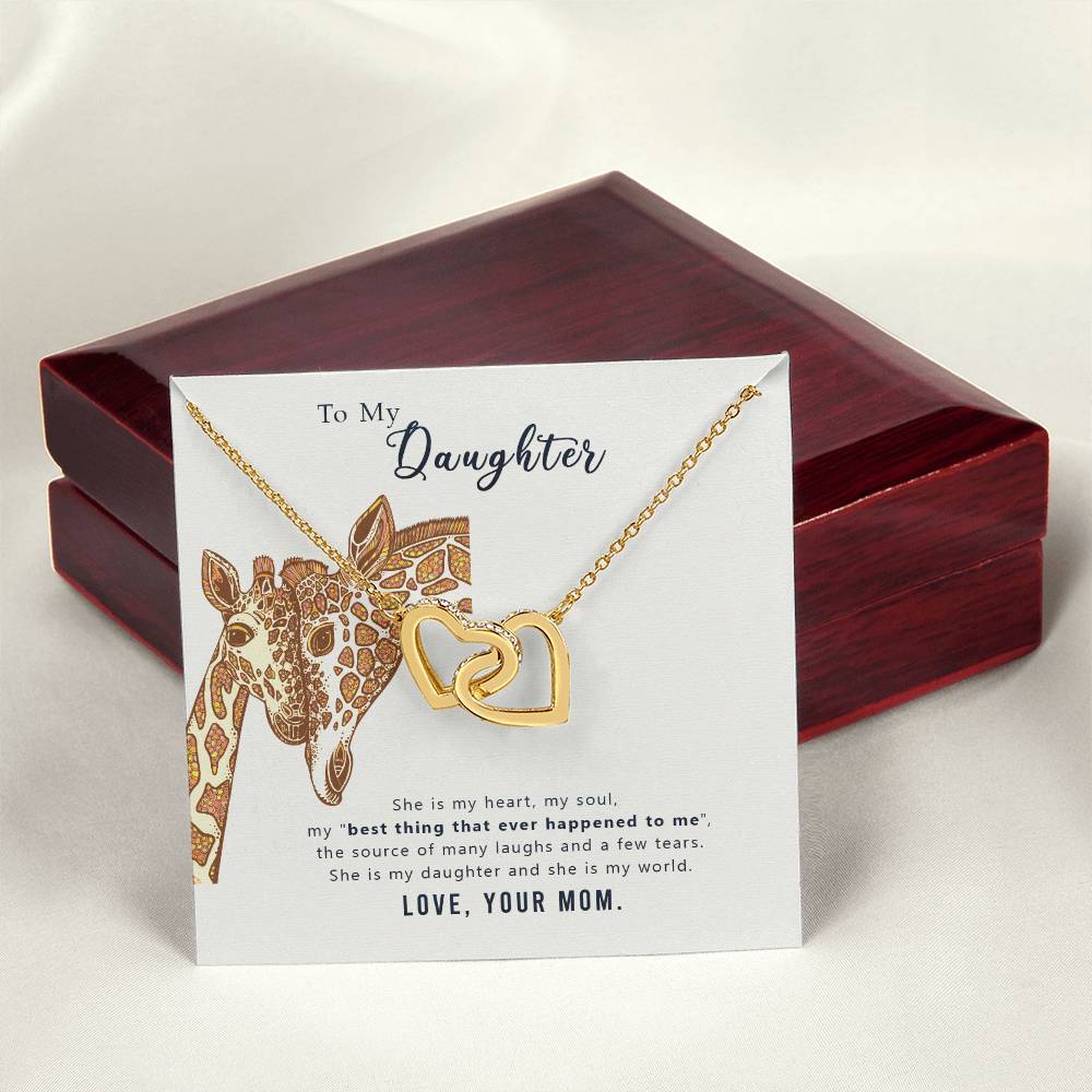Gift For Daughter From Mom Daughter Mother Necklace Interlocking Hearts Necklace