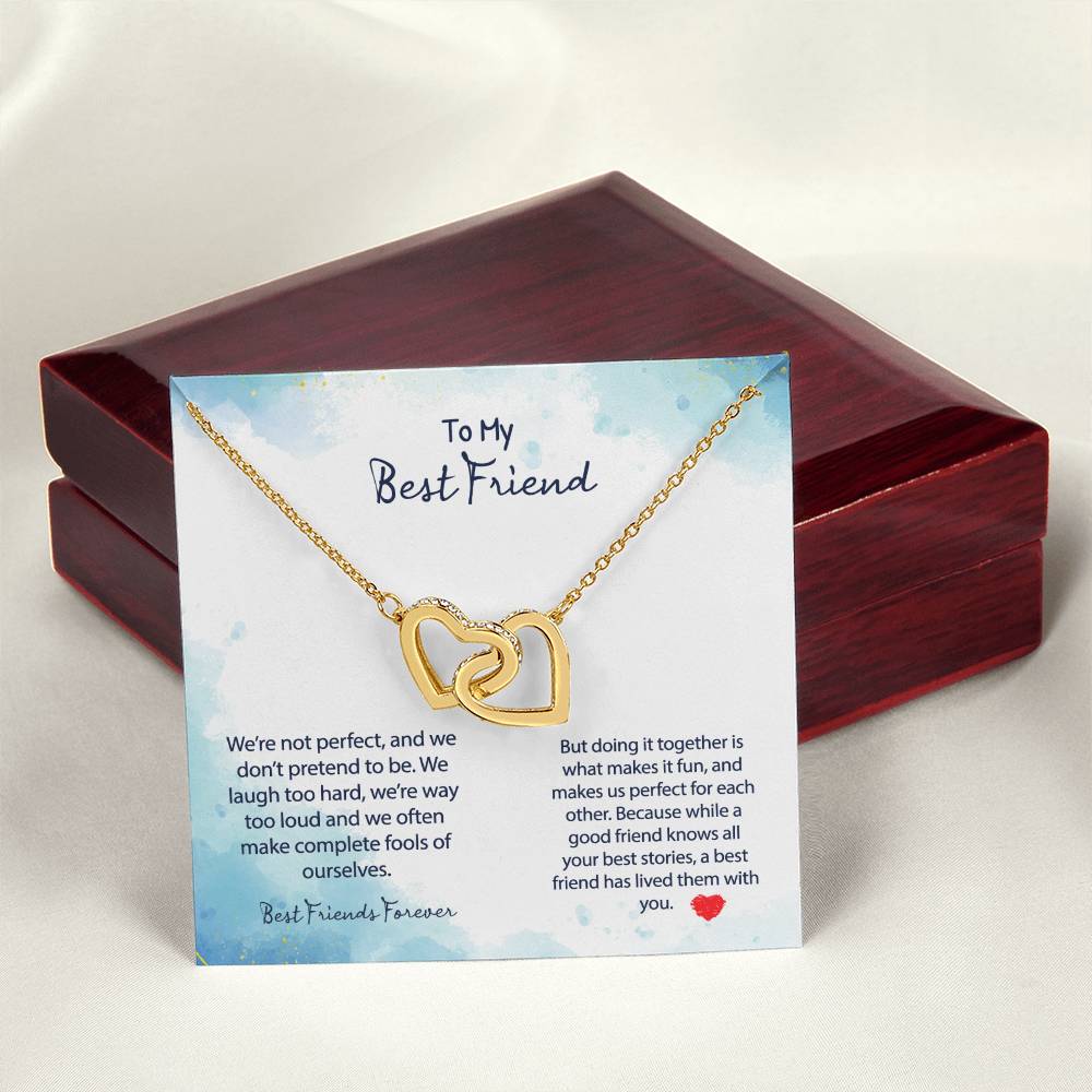 Best Friend Forever Necklace Interlocking Hearts Necklace