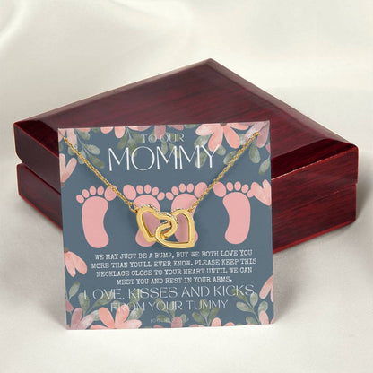 Twin Baby Gift Twins Baby Shower Future Mom Of Twins Twins Gender Reveal Twin Bump To Mom Gift From Twins Mothers Day Gift Twin Mama Interlocking Hearts Necklace