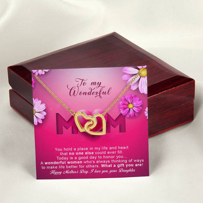 Daughters ! Perfect Mother'S Day Gift - Unique Necklace Interlocking Hearts Necklace