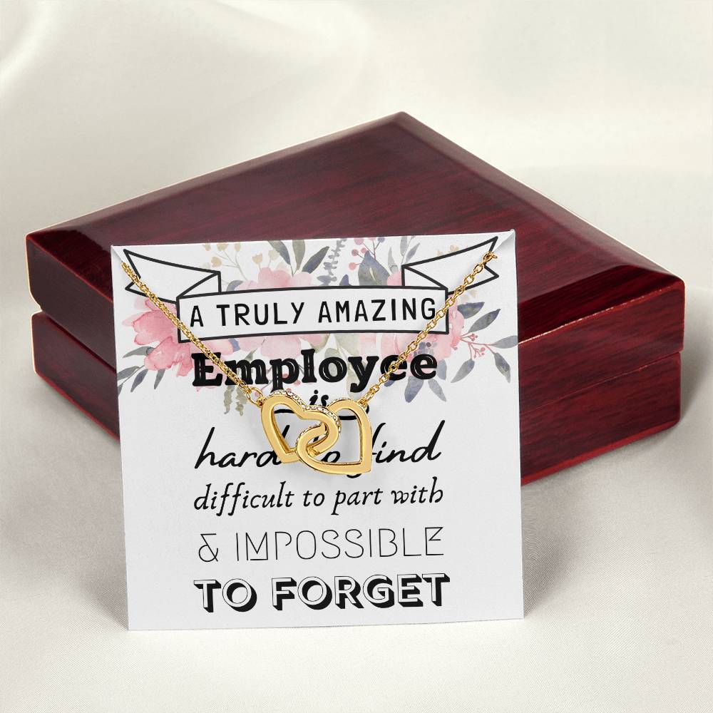 Gift For Employee Employee Appreciation Gift A Truly Amazing Employee Gift Interlocking Hearts Necklace