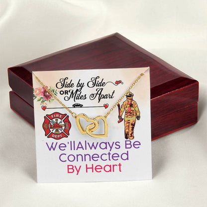 Firefighter'S Girlfriend- Interlocking Heart Necklace Interlocking Hearts Necklace