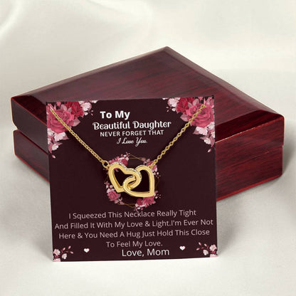 Gift For Daughter From Mom Birthday Gift For Daughterinterlocking Hearts Necklace