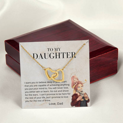 You Can Do Anything - Necklace Interlocking Hearts Necklace