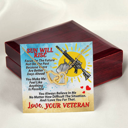 Veteran'S Girl - Interlocking Necklace Interlocking Hearts Necklace