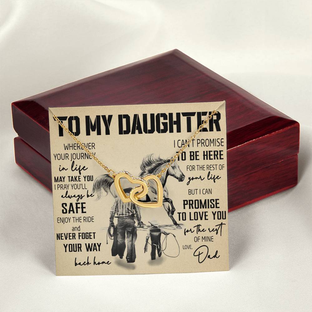 Gift For Daughter - Interlocking Hearts Necklace