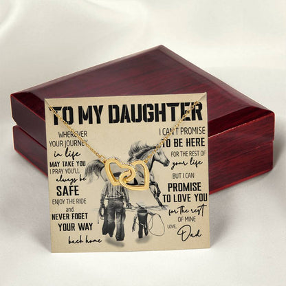 Gift For Daughter - Interlocking Hearts Necklace