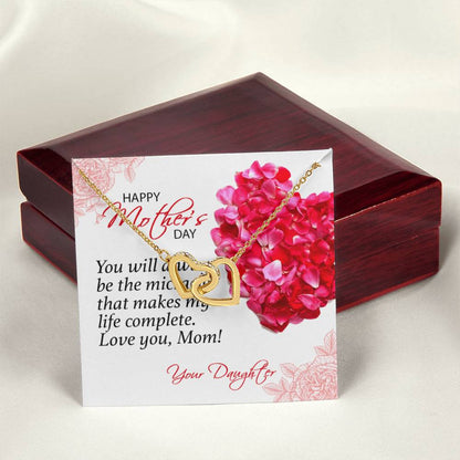 Gift For Mom - Make My Life Complete - The Interlocking Heart Necklace Interlocking Hearts Necklace