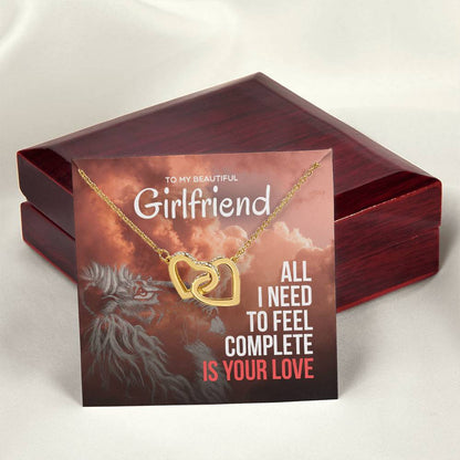 All I Need Is Your Love -Interlocking Hearts Necklace