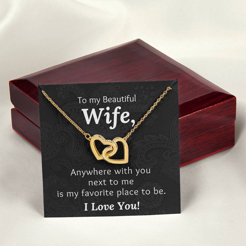 Wife With You Next To Me - Necklace Interlocking Hearts Necklace
