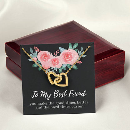 Friendship Necklace Interlocking Hearts Necklace