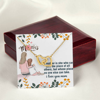 A Mother Is She Who Can Interlocking Hearts Necklace