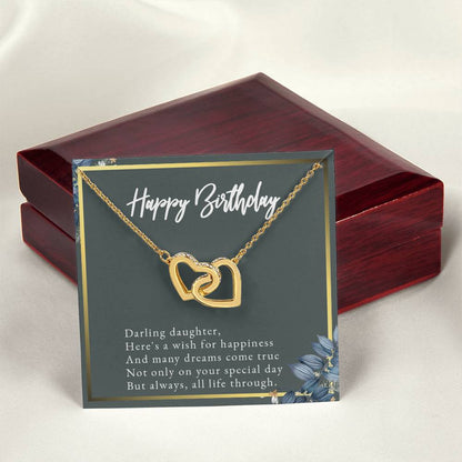Daughter Necklace Daughter Birthday Gift Graduation Present From Mom Interlocking Hearts Necklace
