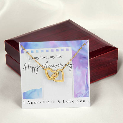 Appreciation Gift Interlocking Hearts Necklace