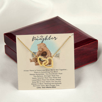 From Mama Bear To Daughter Necklace Gift Set Interlocking Hearts Necklace