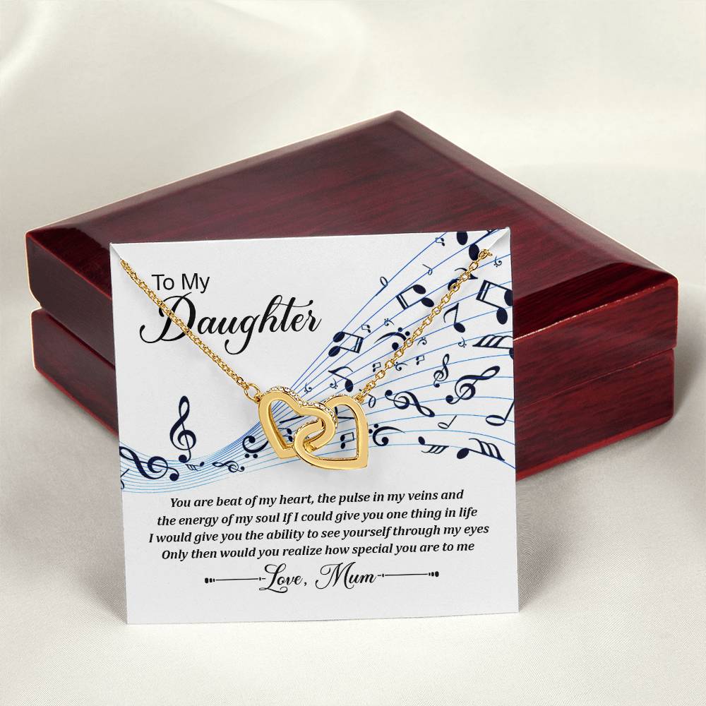 You Still Make My Heart Race Gift Necklace For Daughter Interlocking Hearts Necklace