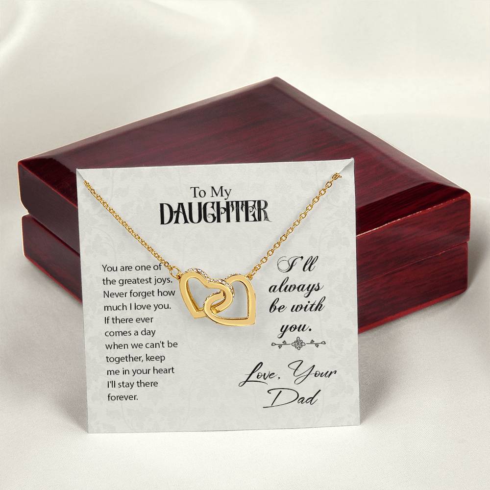 Cubic Zirconia Interlocking Hearts Necklace