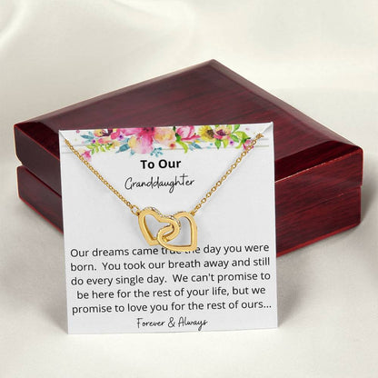 Two Hearts Forever And Always Necklace Interlocking Hearts Necklace