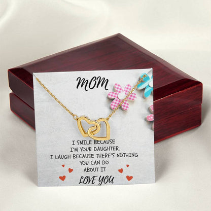 Gift For Mom - Never-Ending Love Necklace Interlocking Hearts Necklace
