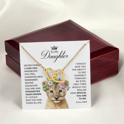 Daughter - How Special You Are To Me- Necklace Interlocking Hearts Necklace