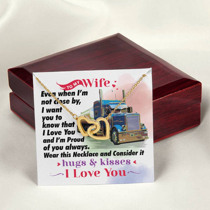 Trucker'S Wife- Interlocking Necklace Interlocking Hearts Necklace