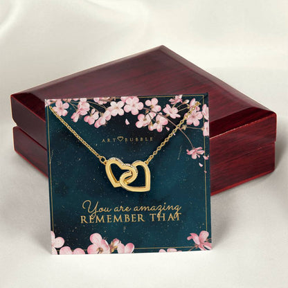 Empowering Gift Necklace For Women Interlocking Hearts Necklace