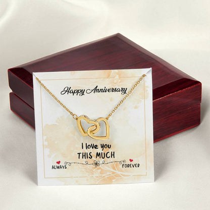 To My Wife Interlocking Hearts Necklace
