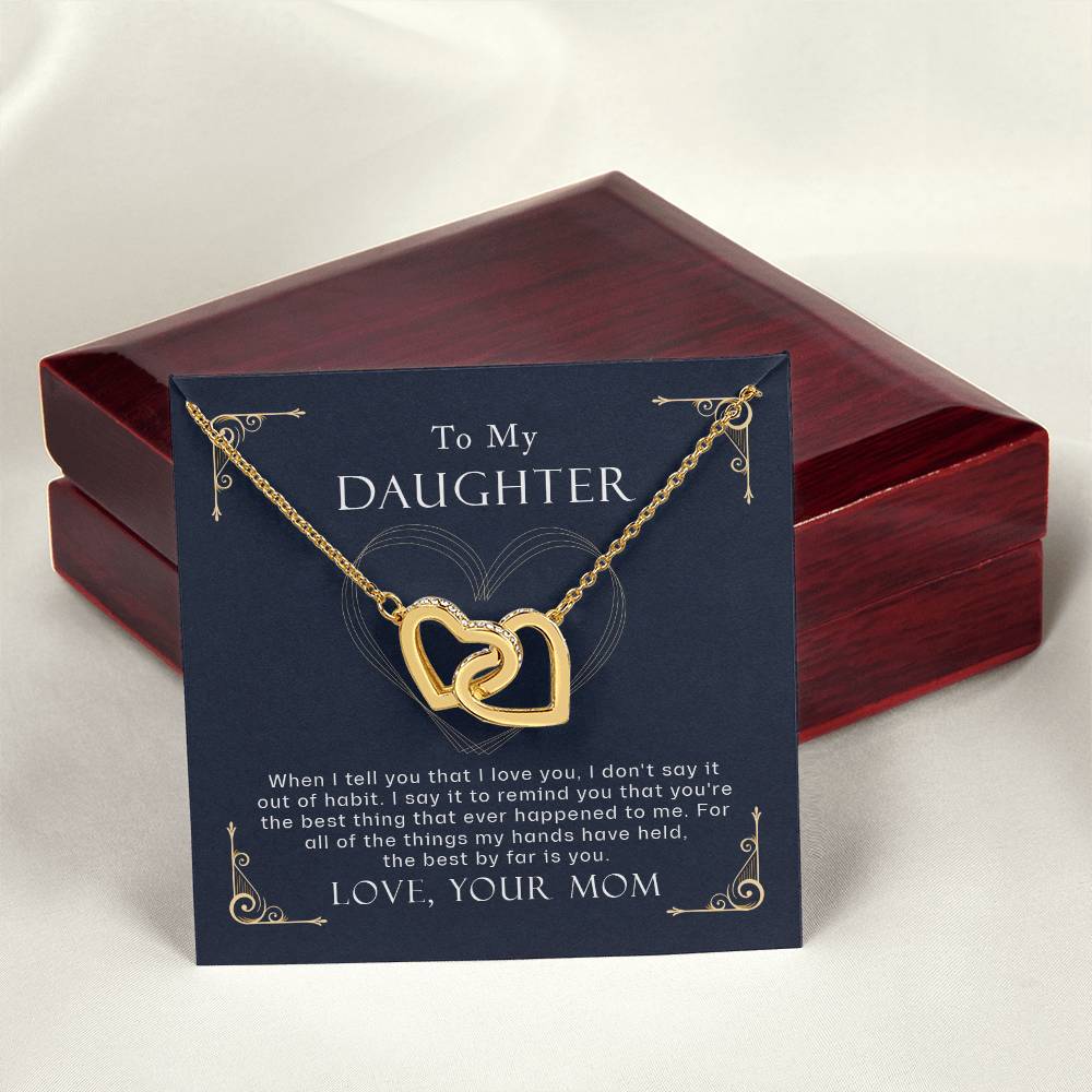 Collection Daughter - The Best By Far Is You - Interlocking Hearts Necklace