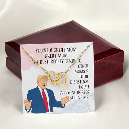 You Are A Great ! Interlocking Hearts Necklace