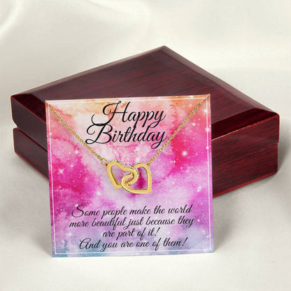 Two Hearts Necklace Interlocking Hearts Necklace