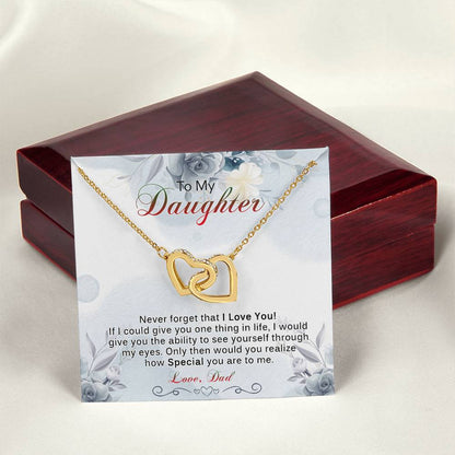 A Meaningful Gift For Daughter From Dad Interlocking Hearts Necklace