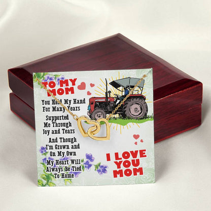 Farmer'S Mom- Interlocking Heart Necklace Interlocking Hearts Necklace