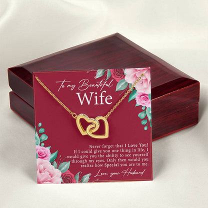 A Beautiful Gift For A Beautiful Wife Interlocking Hearts Necklace