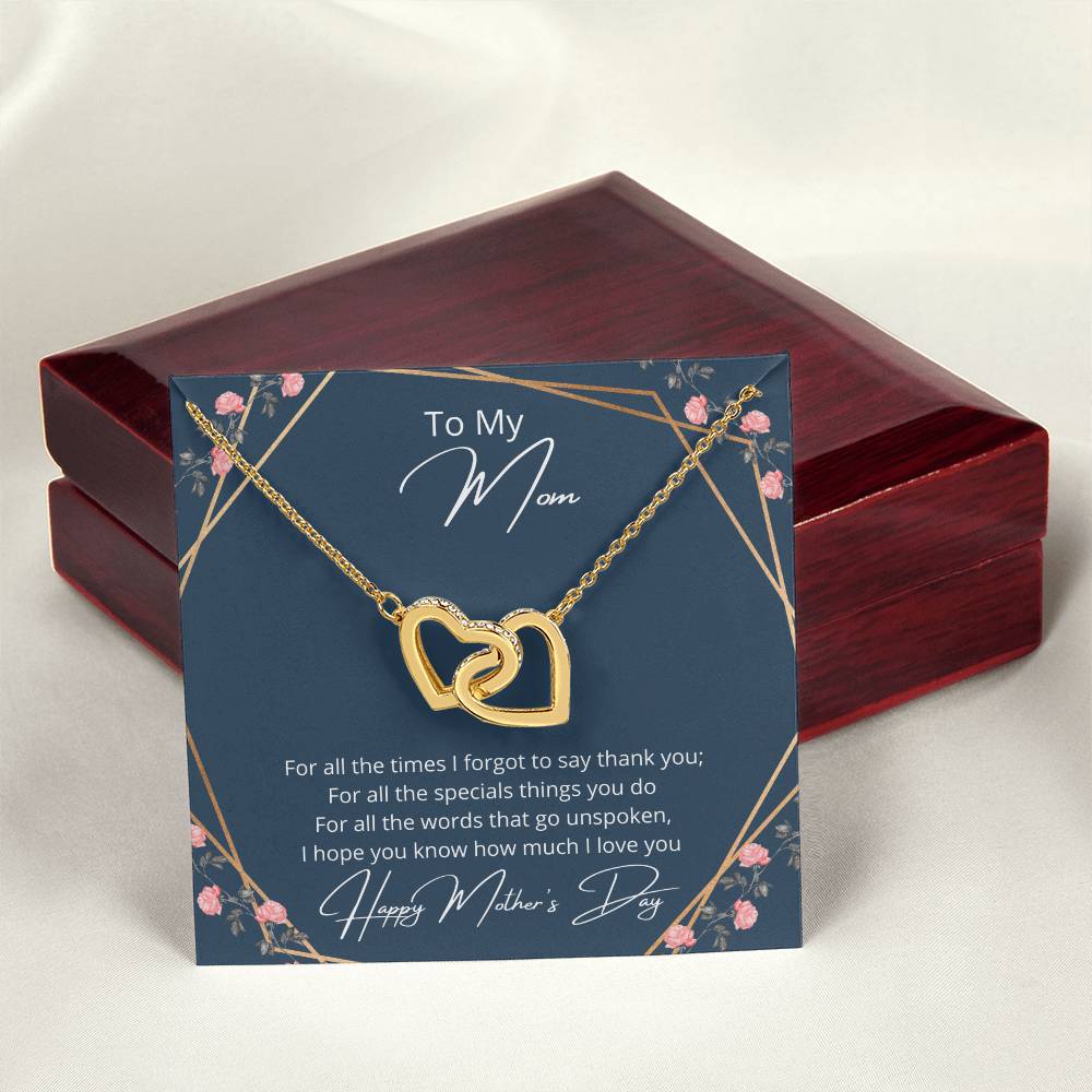 All The Times I Forgot To Say Thank You - Interlocking Hearts Necklace
