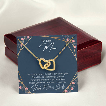 All The Times I Forgot To Say Thank You - Interlocking Hearts Necklace