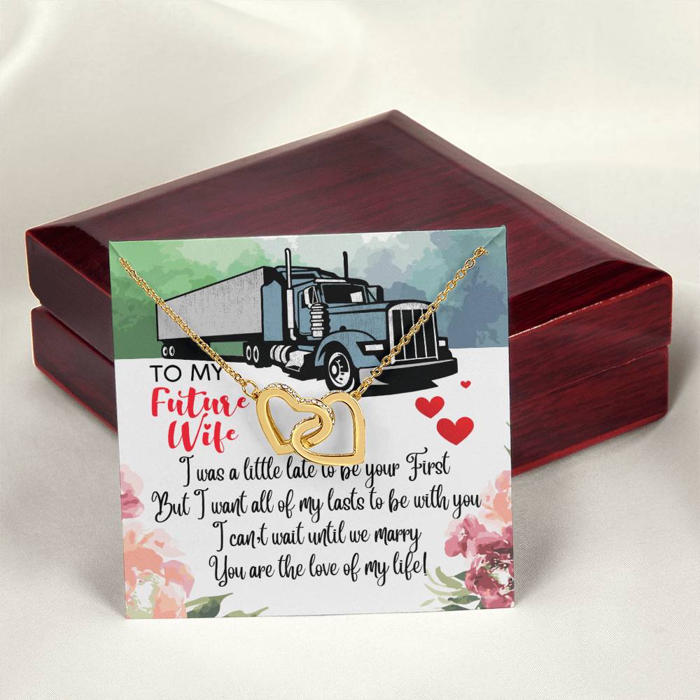 Trucker'S Future Wife - Interlocking Heart Necklace Interlocking Hearts Necklace