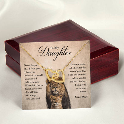 Daughter - Believe In Yourself - Necklace Interlocking Hearts Necklace