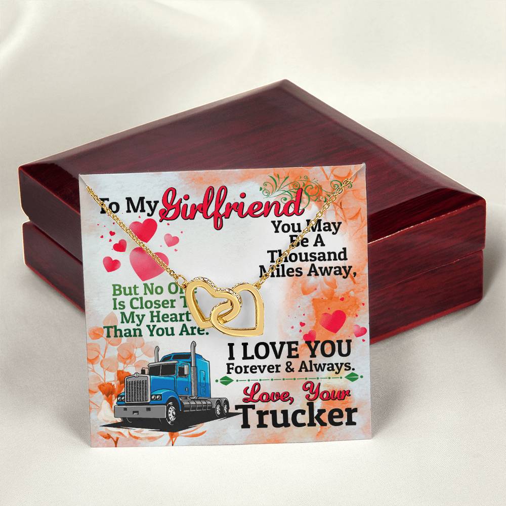 Trucker'S Girlfriend - Interlocking Heart Necklace Interlocking Hearts Necklace