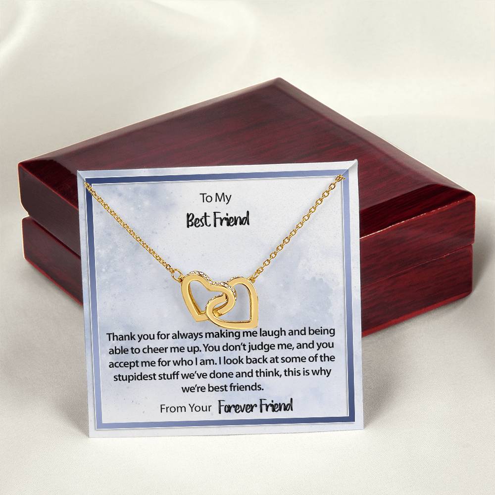 Why We'Re Best Friends Necklace Interlocking Hearts Necklace